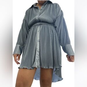 Acoa Pleated Button-Up Dress size xs